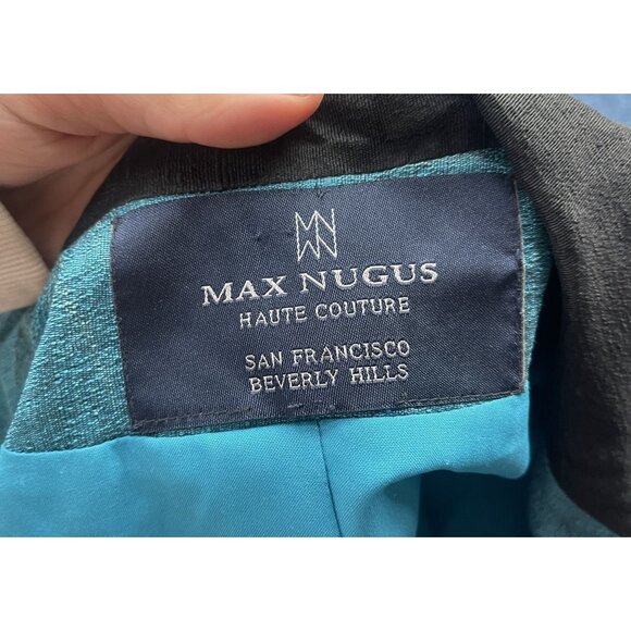 Vtg Silk Womens Blazer 12 Flame Sleeves Avante Garde Statement Bold Embroidered - Picture 7 of 9